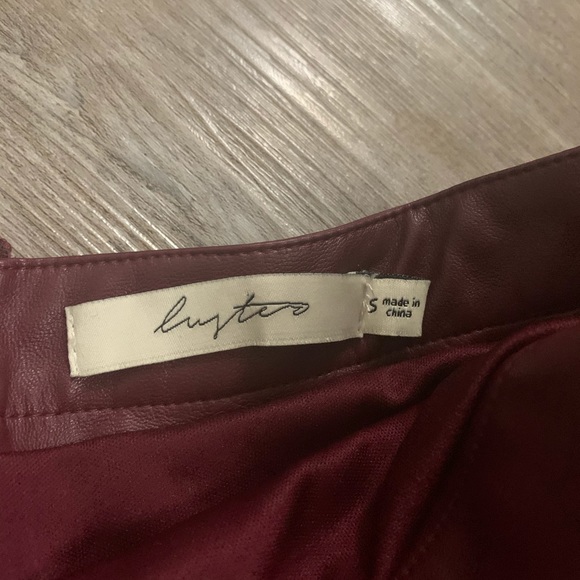 Wine Colour Faux Leather circle skirt from honey - Picture 2 of 3